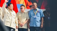 prabowo may day 2026 Presiden Prabowo Subianto saat menghadiri Peringatan Hari Buruh Internasional/May Day yang digelar di kawasan Lapangan Silang Monumen Nasional (Monas), Jakarta, pada Jumat (1/5/2026).(Foto : Kementerian Sekretariat Negara RI)